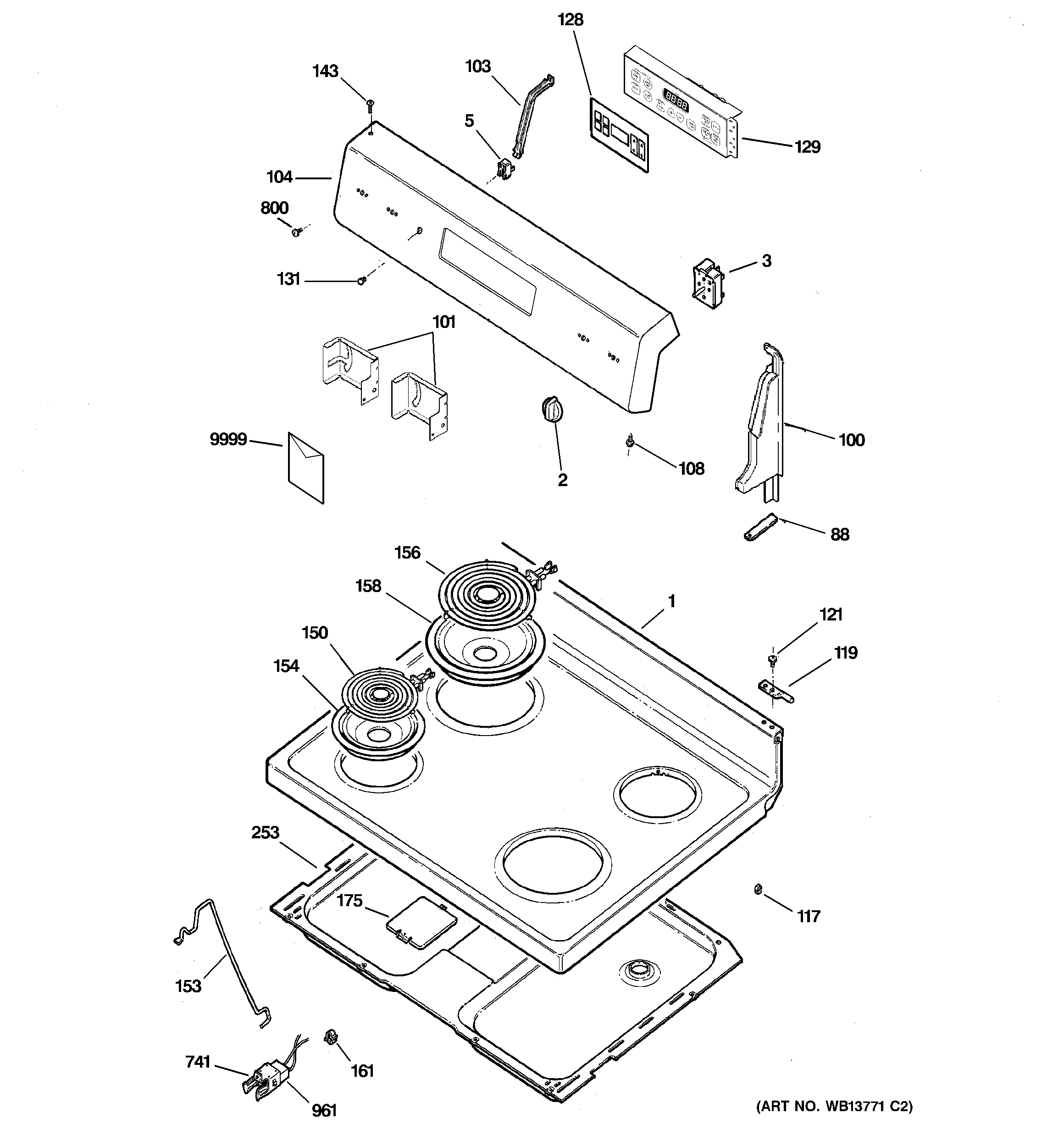 CONTROL PANEL & COOKTOP