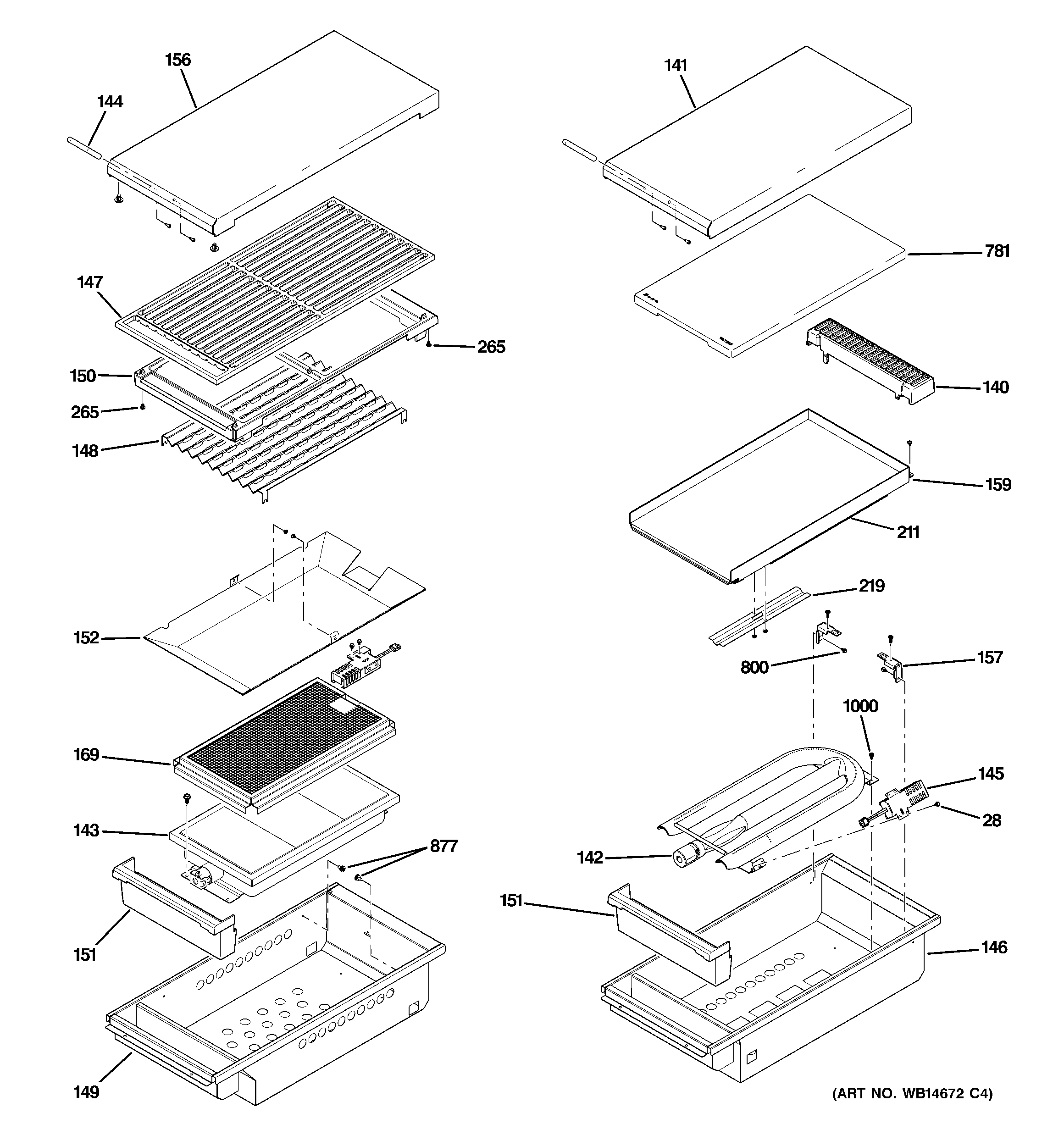 Grill & griddle assembly