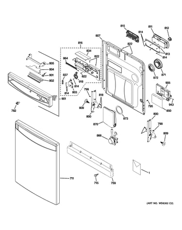 Escutcheon & door assembly