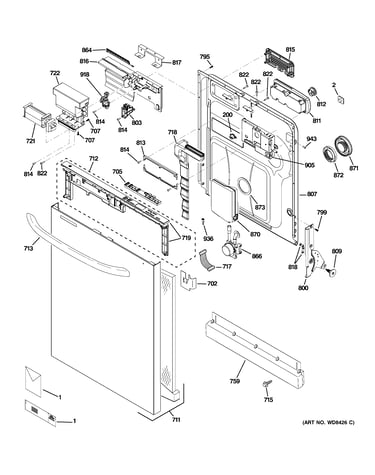 Escutcheon & door assembly