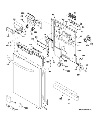 Escutcheon & door assembly