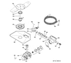 GE GLD5708V00BB motor-pump mechanism diagram