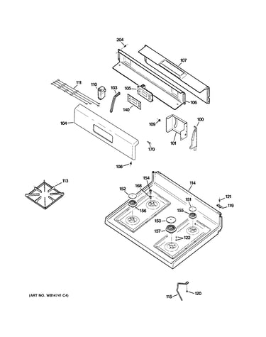 Control panel & cooktop