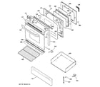 Hotpoint RGB746DEP4WW door & drawer parts diagram