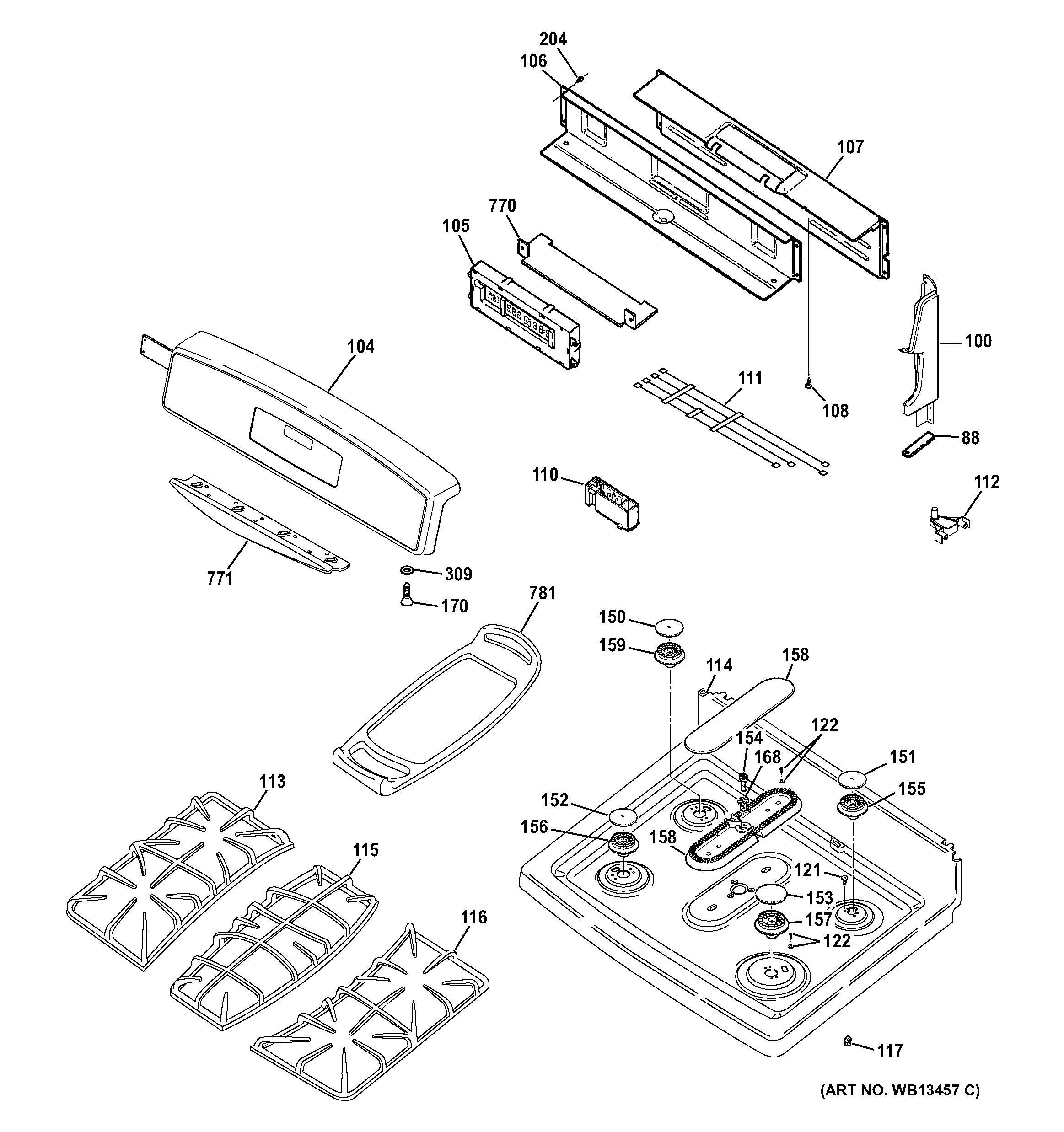 CONTROL PANEL & COOKTOP