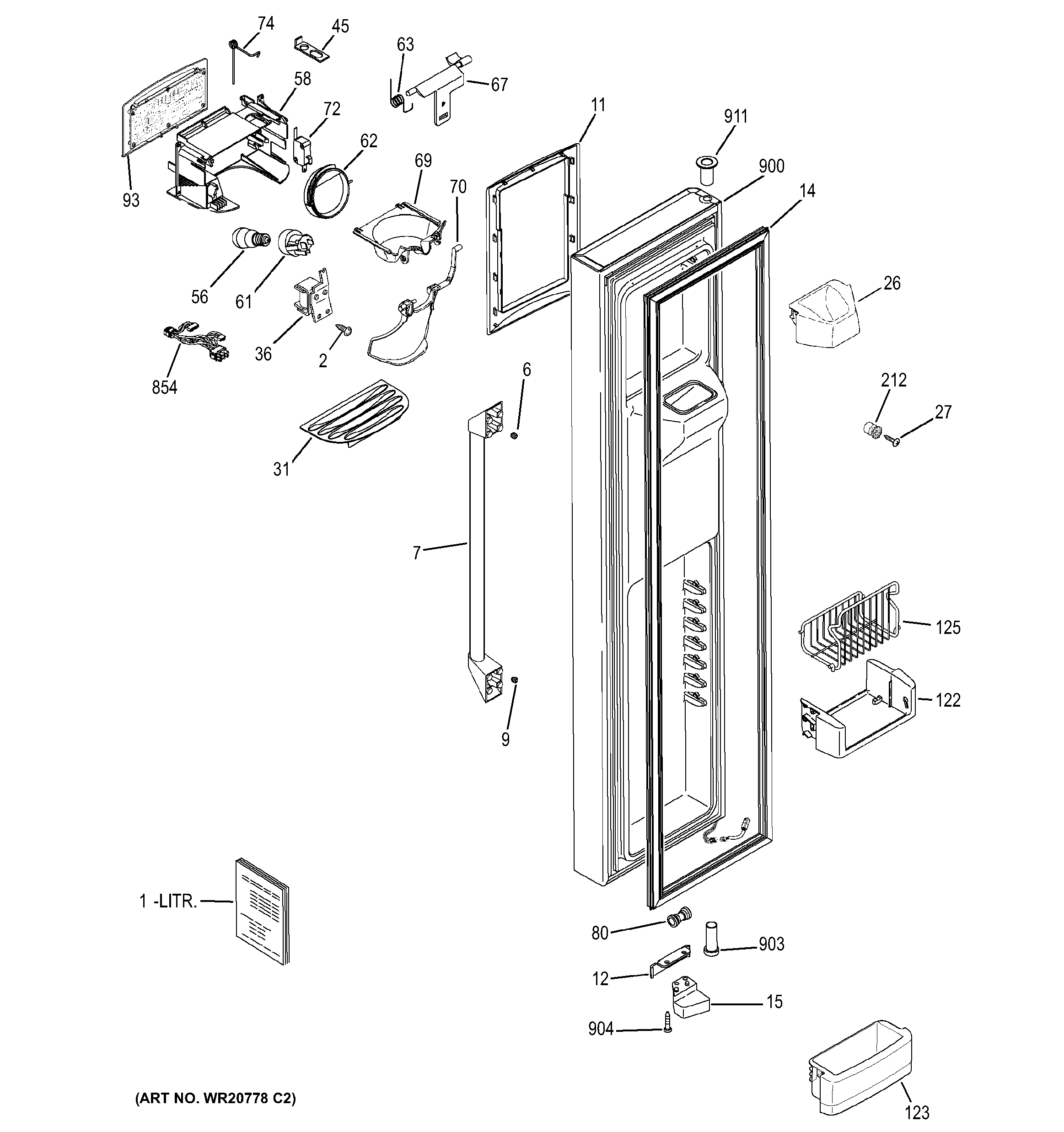 Freezer door