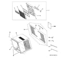 GE AEN08LQQ1 grille & chassis parts diagram