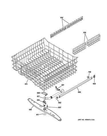 Upper rack assembly