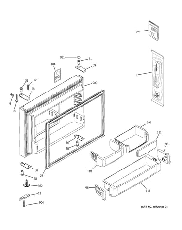 Freezer door