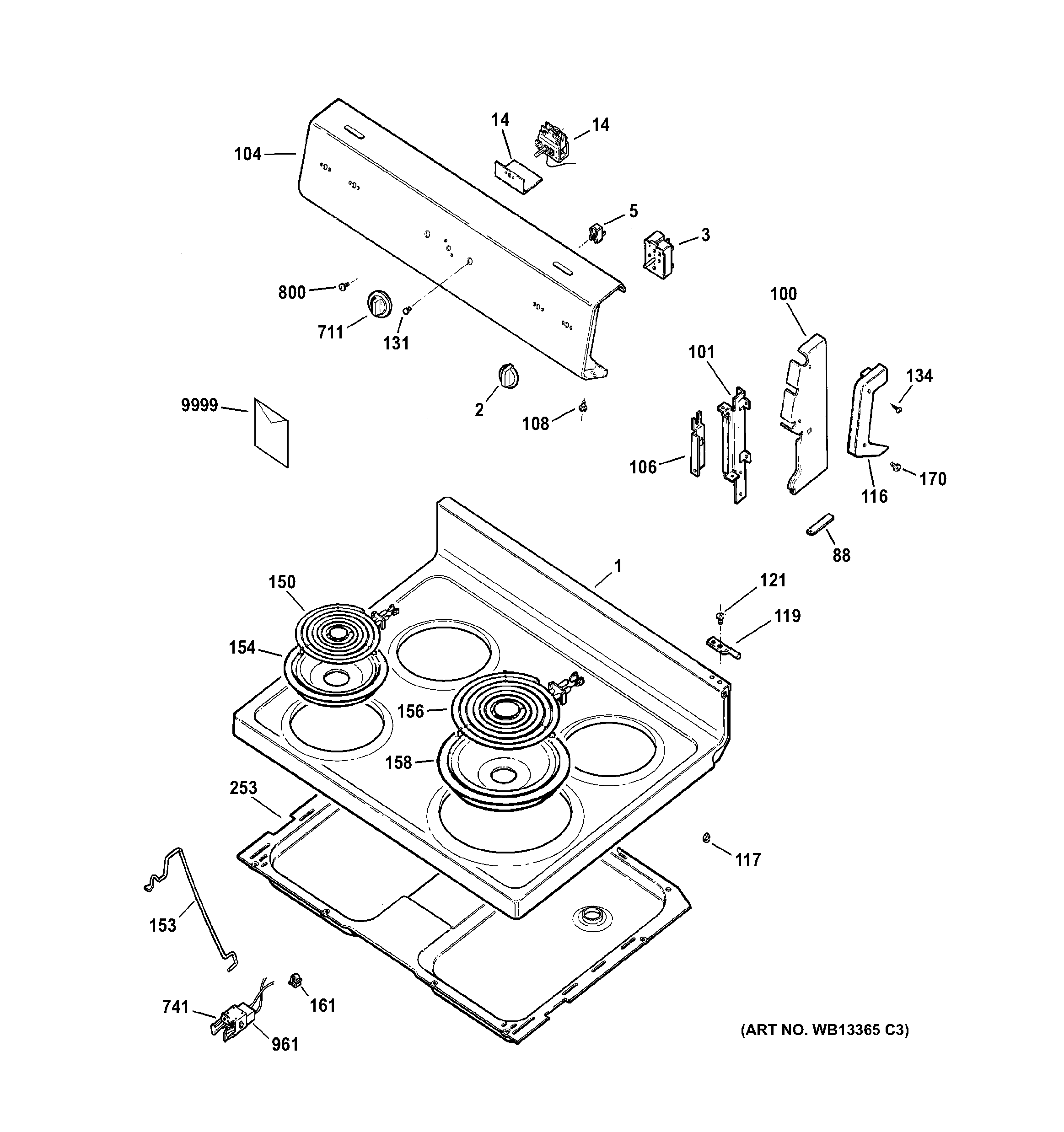 CONTROL PANEL & COOKTOP