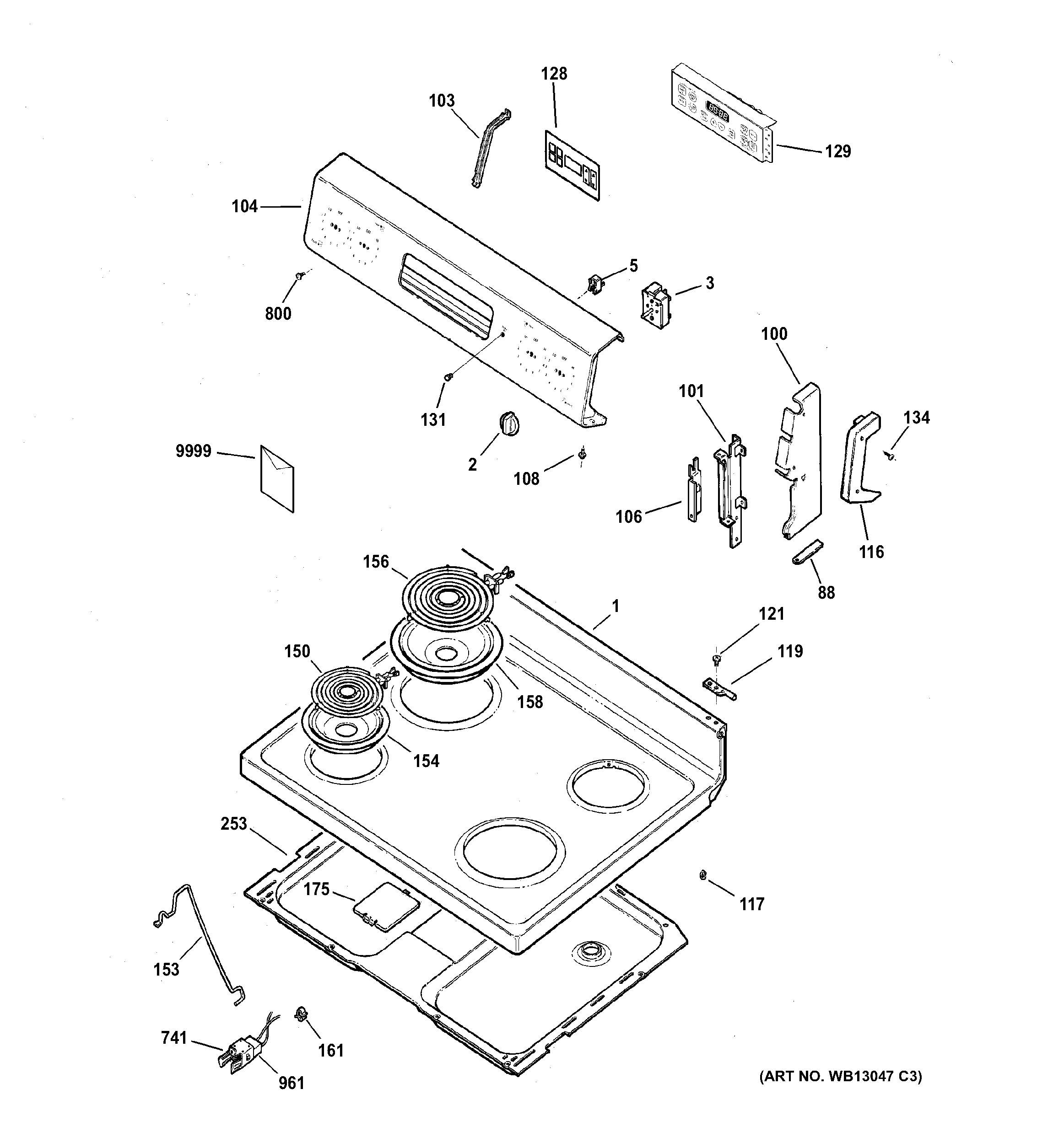 CONTROL PANEL & COOKTOP