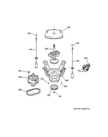 Suspension, pump & drive components