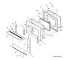 GE JB650DT2WW door diagram