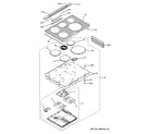 GE PHS925ST3SS cooktop diagram