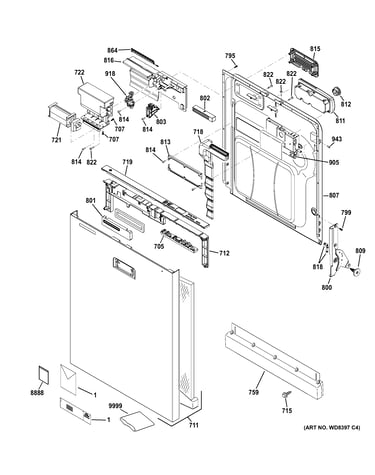 Escutcheon & door assembly