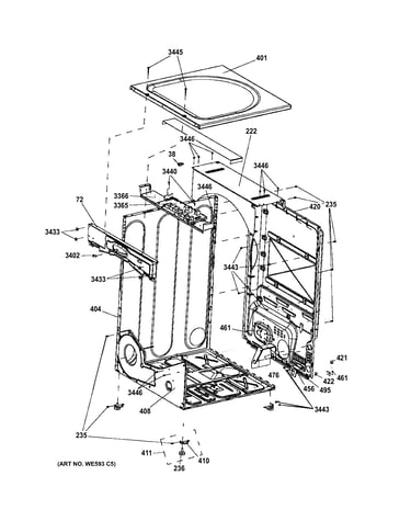 Cabinet & top panel