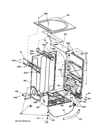 Cabinet & top panel