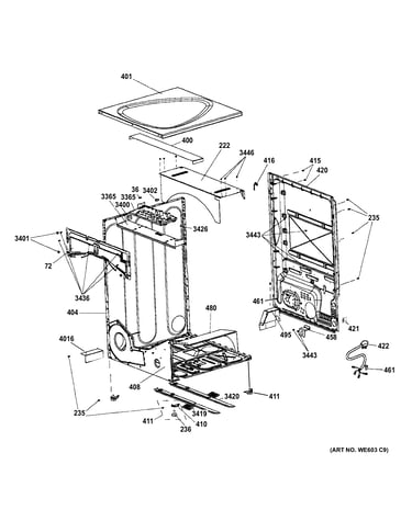 Cabinet & top panel