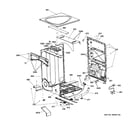 GE PFDS451GL2WW cabinet & top panel diagram