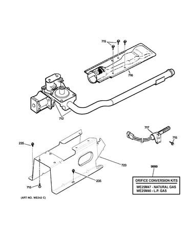 Gas valve & burner assembly