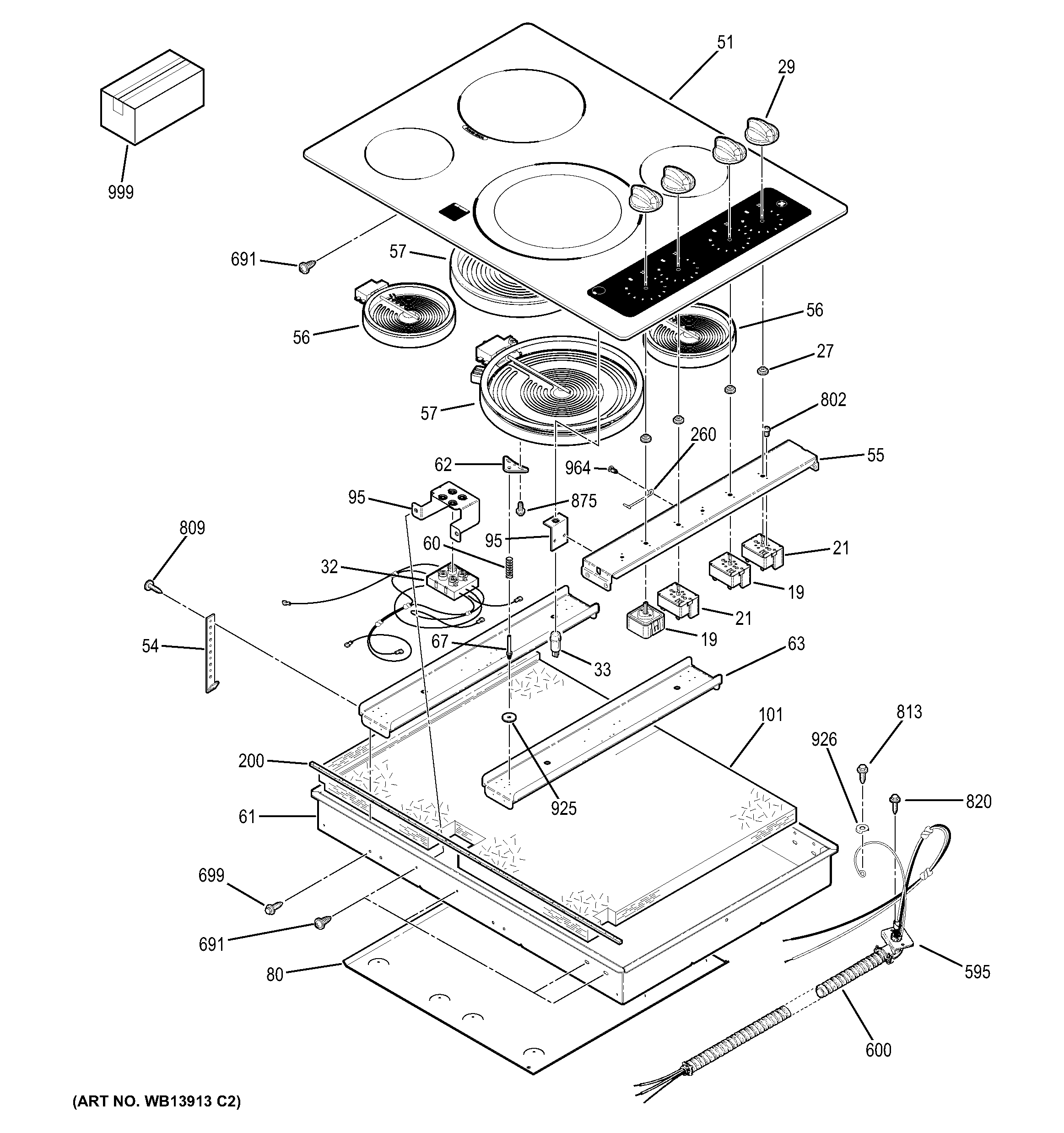 Control panel & cooktop