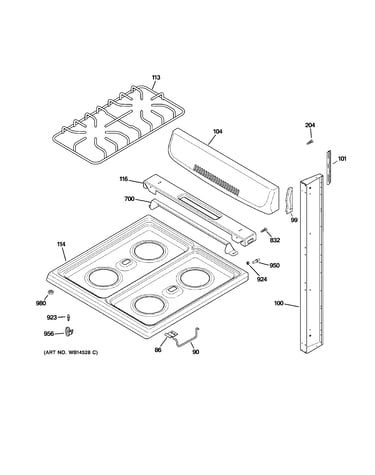 Control panel & cooktop
