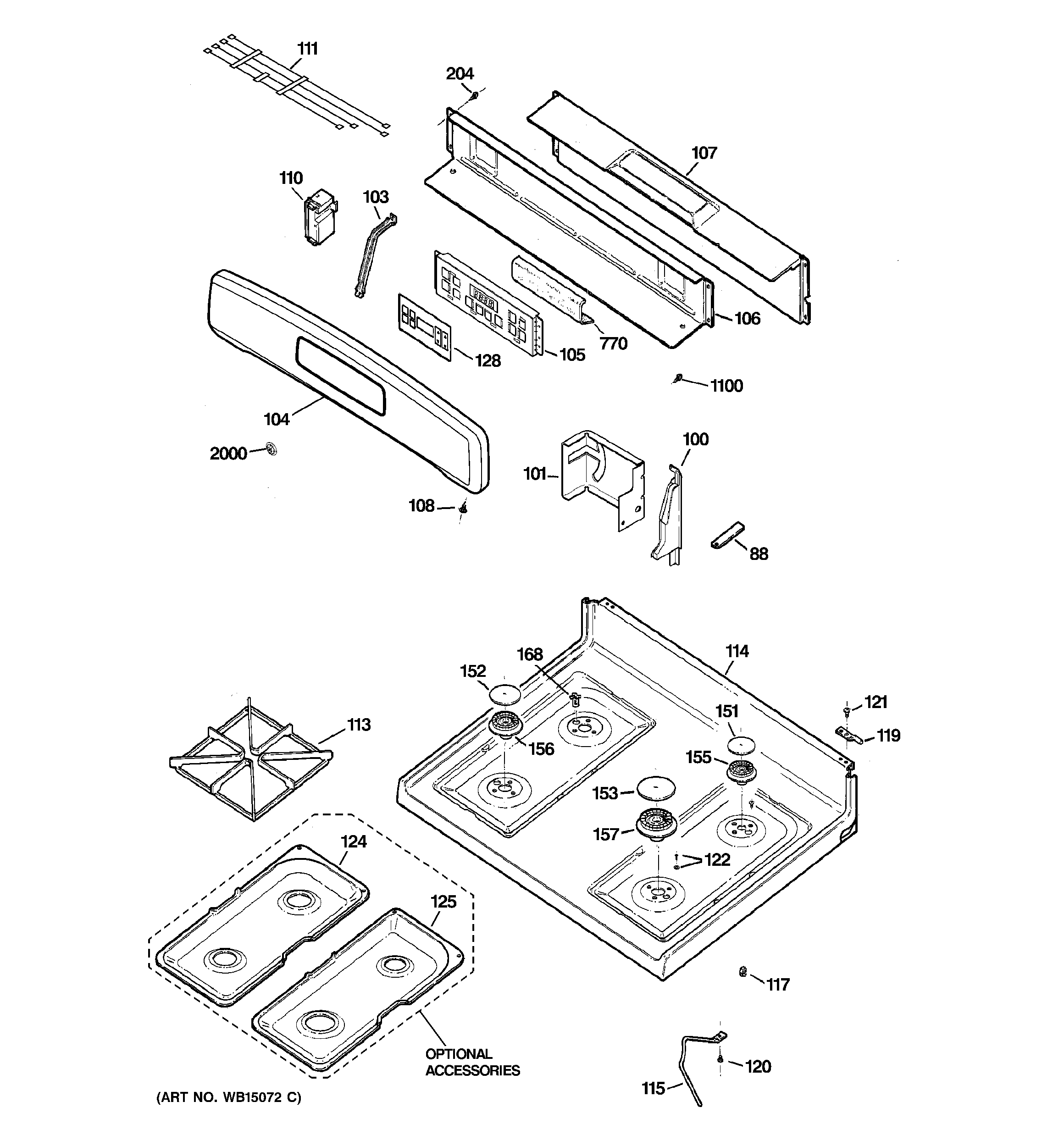 CONTROL PANEL & COOKTOP