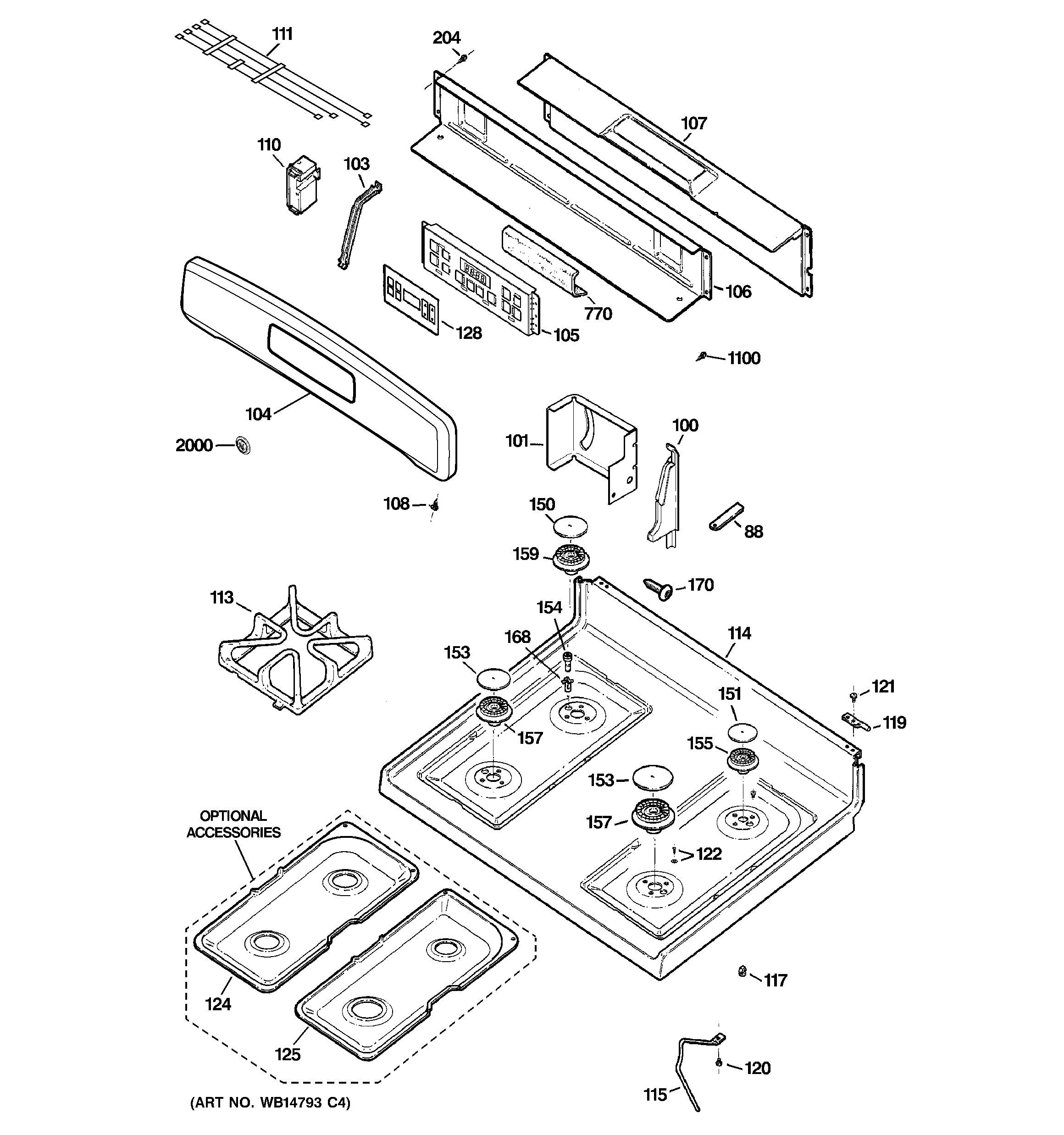 CONTROL PANEL & COOKTOP