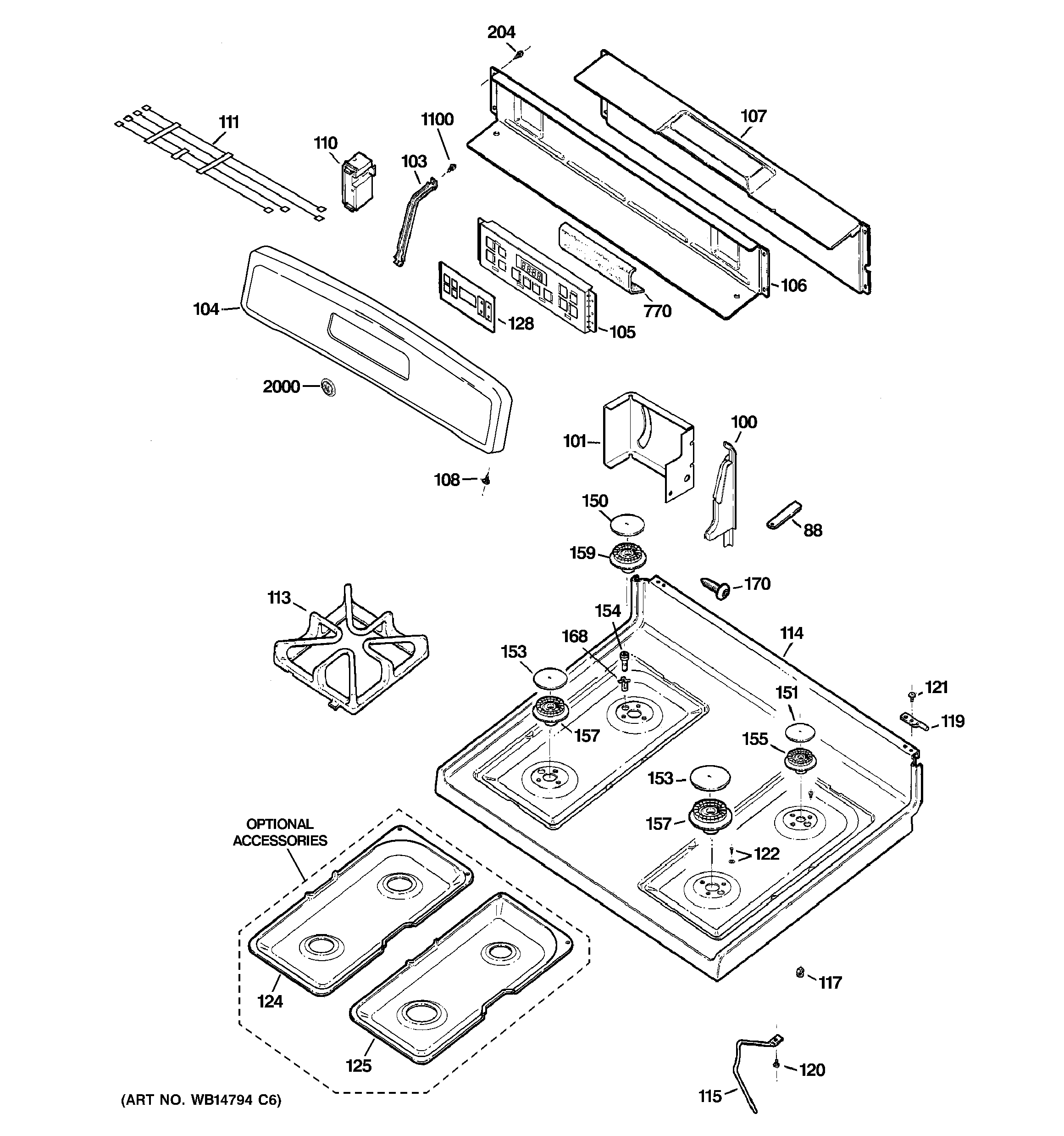 CONTROL PANEL & COOKTOP