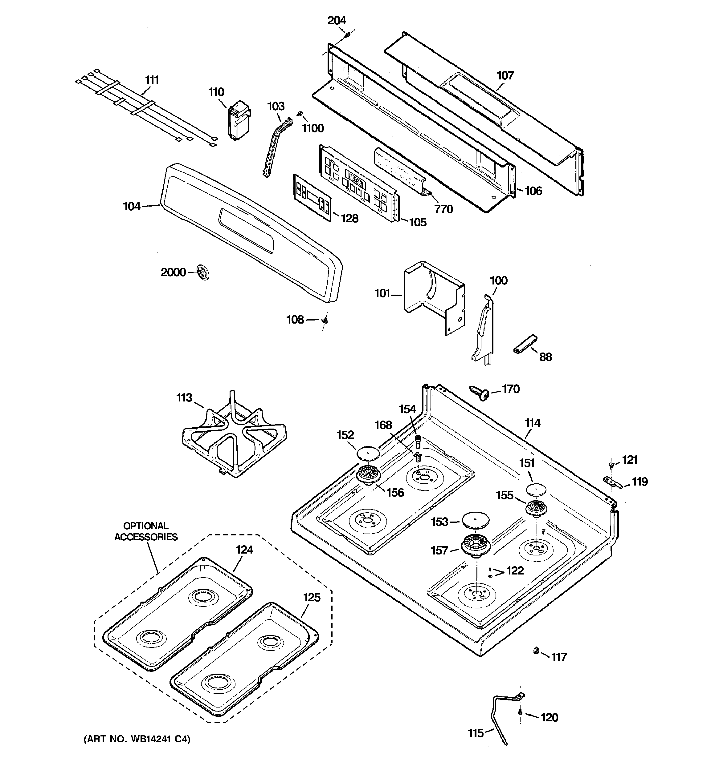 CONTROL PANEL & COOKTOP