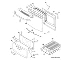 Hotpoint RGA820DED1WW door & drawer parts diagram