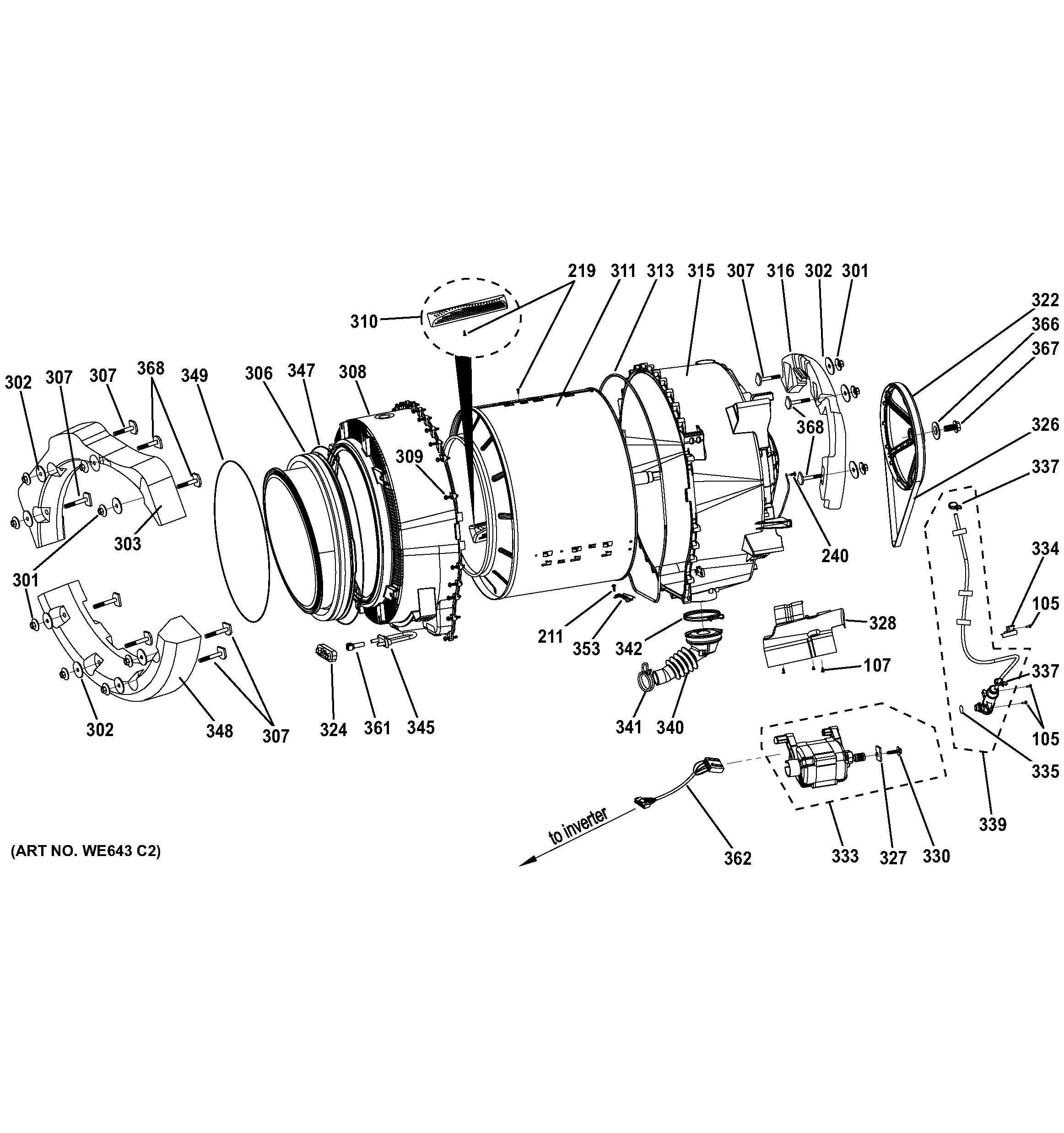 Tub & motor