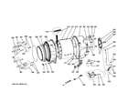 GE GFWH1405D0MS tub & motor diagram
