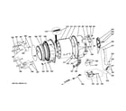 GE GFWS1505D0MS tub & motor diagram