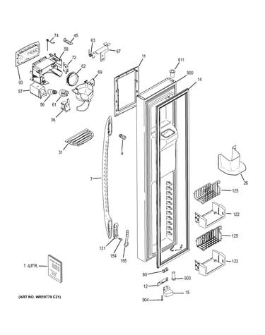 Freezer door