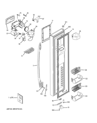 Freezer door