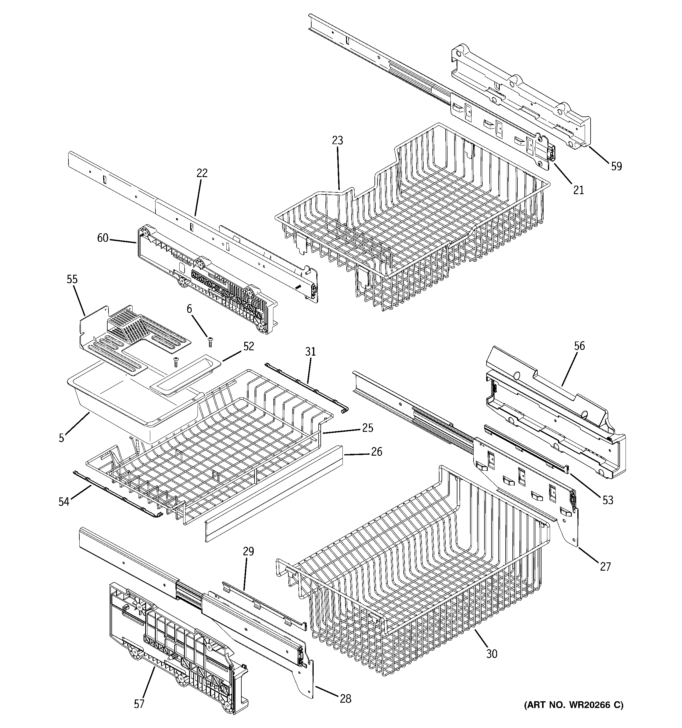 Freezer shelves