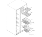 GE DSD26DHWABG freezer shelves diagram