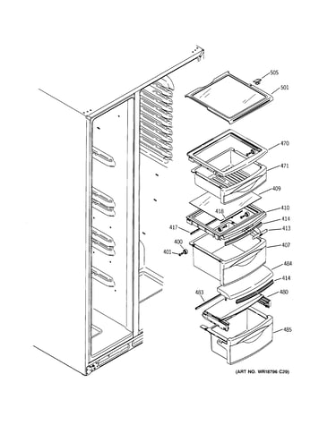 Fresh food shelves