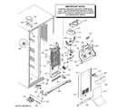 GE PCG23NGSBFBB freezer section diagram