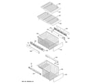 GE PCG23NGSBFBB freezer shelves diagram