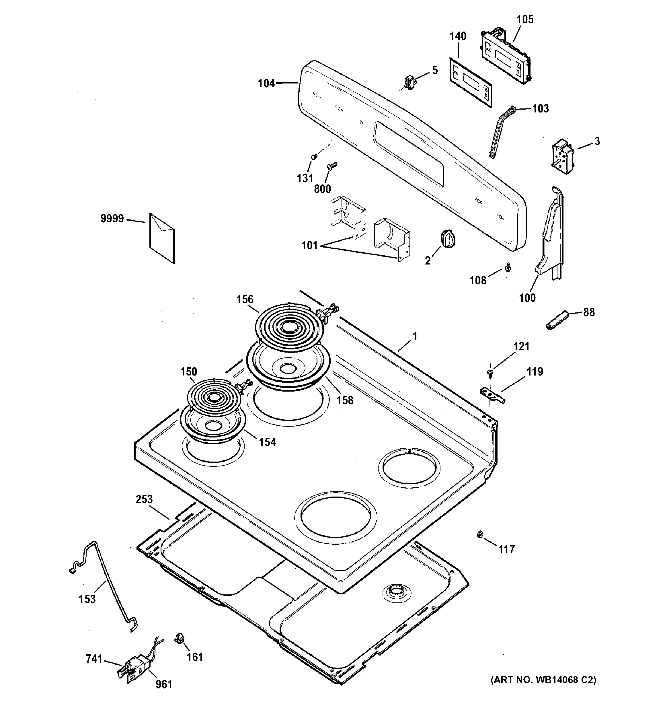 CONTROL PANEL & COOKTOP