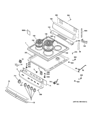 Control panel & cooktop