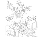 GE AZ85W18DACM1 motor, heater & base pan parts diagram