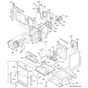 GE AZ85W18DACM1 motor, heater & base pan parts diagram