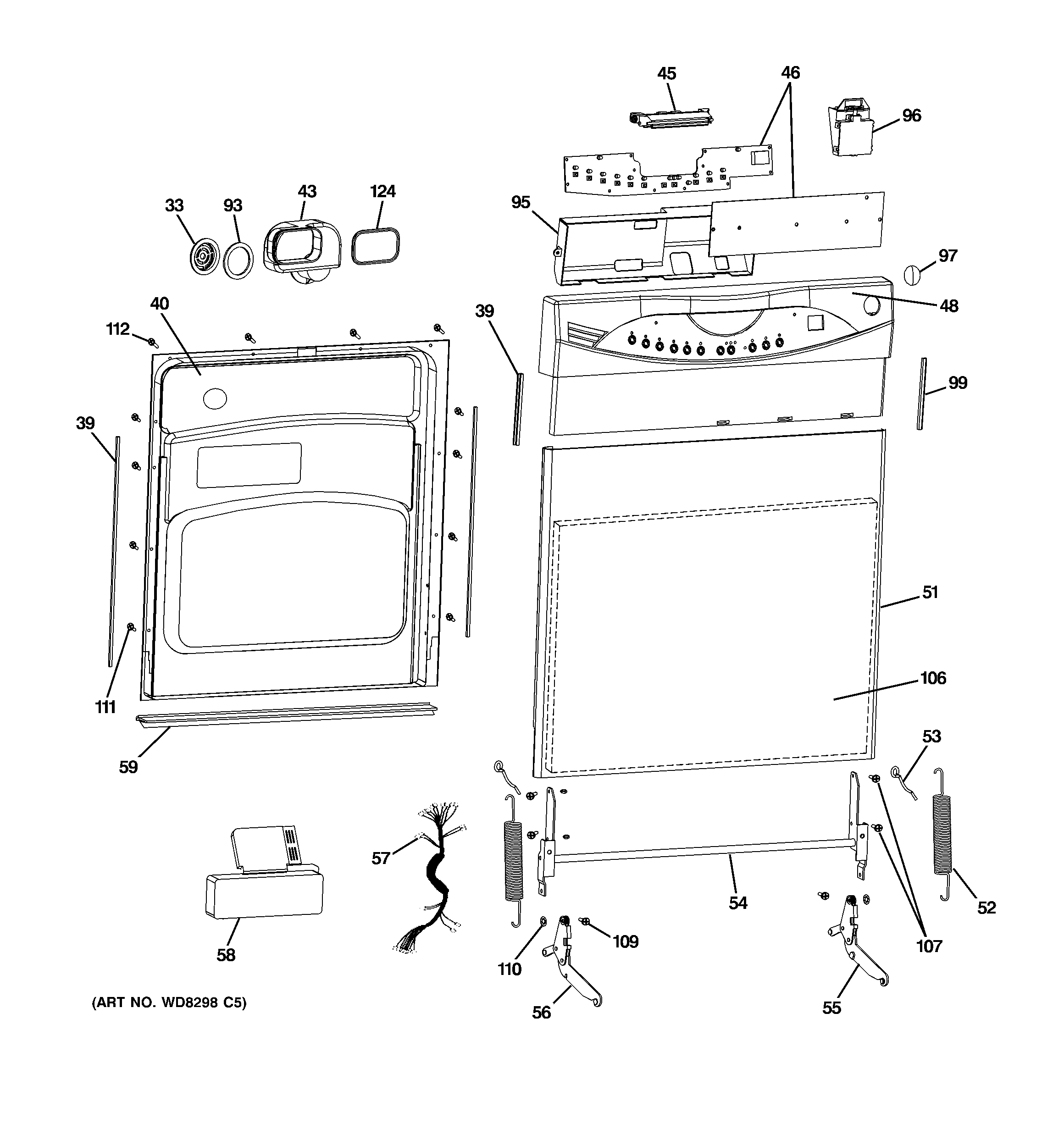 Escutcheon & door assembly