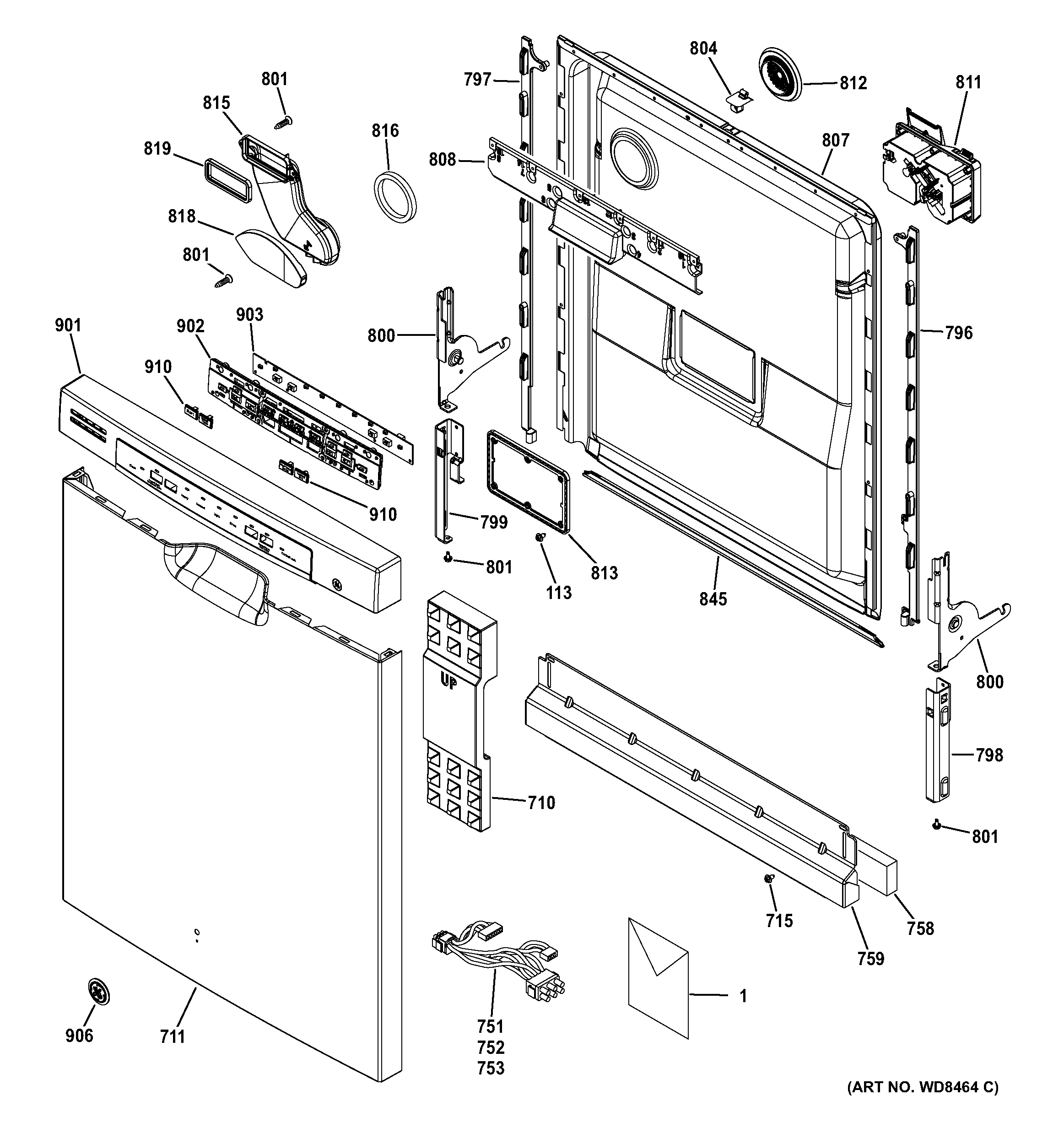 Escutcheon & door assembly