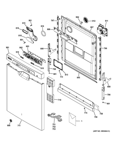 Escutcheon & door assembly