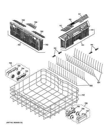 Lower rack assembly