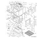 GE PT970WM3WW body with microwave support diagram
